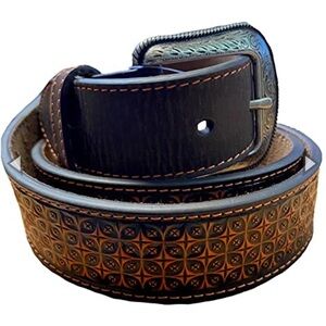 Hooey Mens Leather 2-Toned Belt Sz 38